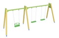 Child-safe swing, 3D illustration Royalty Free Stock Photo