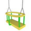 Child-safe swing, 3D illustration