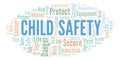 Child Safety word cloud. Royalty Free Stock Photo
