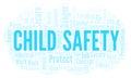 Child Safety word cloud. Royalty Free Stock Photo