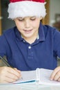 Child with Santa Claus hat Royalty Free Stock Photo