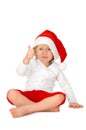 Child in Santa hat Royalty Free Stock Photo