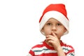 Child in santas cap Royalty Free Stock Photo