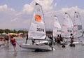 Child school sailing in sardinia Royalty Free Stock Photo