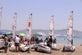 Child school sailing in sardinia Royalty Free Stock Photo