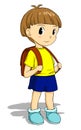 Child with schoolbag Royalty Free Stock Photo