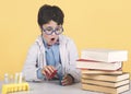 Child scientist in laboratory