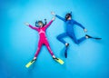 Child scuba divers Royalty Free Stock Photo