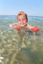Child in sea Royalty Free Stock Photo