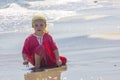 Child at the sea side Royalty Free Stock Photo