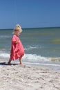 Child at the sea side Royalty Free Stock Photo