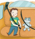 Child and seat belt