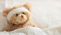 Teddy bear sick in the hospital Royalty Free Stock Photo