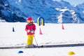 Child in ski school Royalty Free Stock Photo