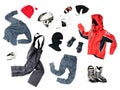 Child skier's clothing Royalty Free Stock Photo