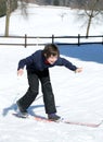 Child skiing with cross-country skis Royalty Free Stock Photo