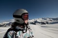 Child skiing, french Alps Royalty Free Stock Photo