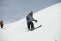 Child skiing, french Alps Royalty Free Stock Photo