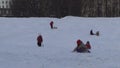 Child sledge slide hill