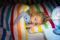 Child sleeping at night. Kids sleep Royalty Free Stock Photo