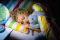 Child sleeping at night. Kids sleep Royalty Free Stock Photo