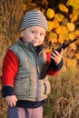 Child with smart phone Royalty Free Stock Photo