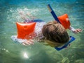 Child Snorkelling Royalty Free Stock Photo