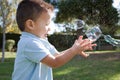 Child and Soap Bubbles Royalty Free Stock Photo