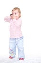 Child speaking by phone