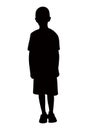 A child body black color silhouette vector