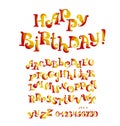 Child style ABC alphabit for kids lettering.