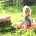 Child in summer park