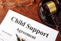 Child support agreement Royalty Free Stock Photo