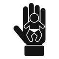 Child support care icon simple vector. Parent help