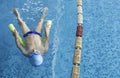 Child swimmer in swimming pool Royalty Free Stock Photo