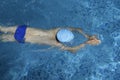 Child swimmer in swimming pool Royalty Free Stock Photo