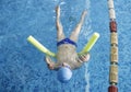 Child swimmer in swimming pool Royalty Free Stock Photo