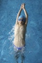 Child swimmer in swimming pool Royalty Free Stock Photo