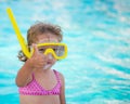 Child in swimming pool Royalty Free Stock Photo