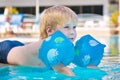 Child in the swimming-pool Royalty Free Stock Photo