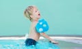 Child in the swimming-pool Royalty Free Stock Photo