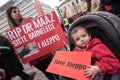 Child at Syria protest: Save Aleppo