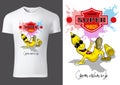 Child T-shirt Design with Cartoon Felt Tip Pen Character