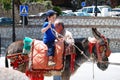 Child donkey ride, Mijas, Spain.