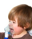 Child taking respiratory Royalty Free Stock Photo