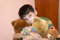 Child with teddy bears Royalty Free Stock Photo