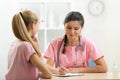 Child Teenage Patient Visiting Doctor`s Office Royalty Free Stock Photo
