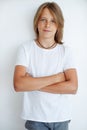 Child teenager boy. Portrait of a young man. Royalty Free Stock Photo