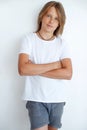 Child teenager boy. Portrait of a young man. Royalty Free Stock Photo
