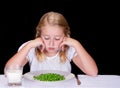 Child or teenager dislikes peas